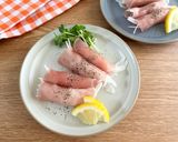 簡単！シャキッと新玉ねぎの生ハム巻き前菜作り方3写真