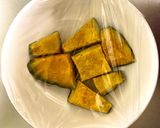 簡単！かぼちゃとクリームチーズのサラダ作り方1写真