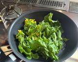 カフェ風💕菜の花とベーコンクリームパスタ作り方5写真