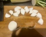 作りたてから出汁染み豚汁作り方1写真