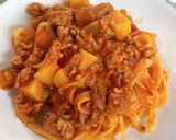 豚ひき肉と野菜のトマトパスタ作り方5写真