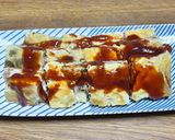今日の晩御飯!油揚げとひき肉の月見ハンバーグ風作り方8写真