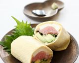 生湯葉で【湯葉巻き(カニカマ)】作り方6写真