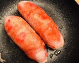 紅ショウガだくだく！縦長肉巻きおむすび作り方3写真