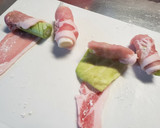 豚肉のネギとキャベツ巻きトマトソースがけ作り方3写真