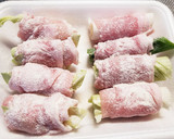 豚肉のネギとキャベツ巻きトマトソースがけ作り方4写真
