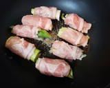 豚肉のネギとキャベツ巻きトマトソースがけ作り方5写真