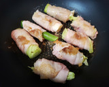 豚肉のネギとキャベツ巻きトマトソースがけ作り方6写真