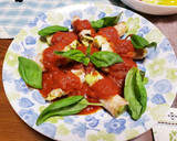 豚肉のネギとキャベツ巻きトマトソースがけ作り方10写真