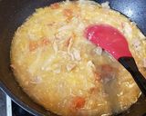 白菜漬と豚肉の卵とじうどん作り方5写真