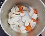 里芋となめこのとろみ汁作り方3写真
