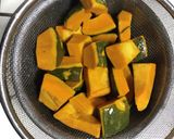 かぼちゃと薄揚げの煮付け作り方1写真