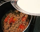 ひき肉とトマトのクリームパスタ作り方2写真