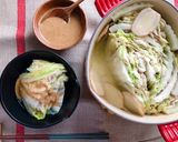 濃厚ごま味噌だれで楽しむミルフィーユ鍋作り方7写真