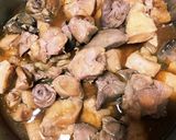 鶏もも肉胸肉レバーの簡単煮作り方2写真