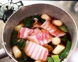 豚バラ肉と長ネギの武蔵野風つけ汁作り方5写真