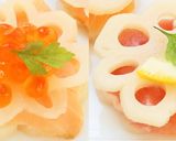 酢れんこんのオードブル＊サーモンと生ハム作り方6写真