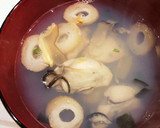 冷凍蒸し牡蠣とお吸物の素で簡単スープ！作り方4写真
