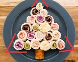 クリスマスツリーの一口サンドイッチ作り方5写真