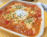 レンジで簡単☆　チーズ入りシャクシュカ作り方4写真