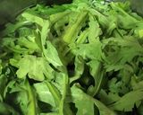 春菊のわさび麺つゆ和え作り方1写真