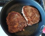 厚切り輸入牛のステーキ作り方5写真