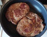 厚切り輸入牛のステーキ作り方10写真
