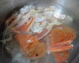 蟹を食べた後に蟹の殻で作るカニ玉スープ作り方1写真