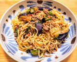 冷凍揚げナスと冷凍オクラで麻婆焼きそば作り方6写真