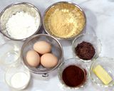 ふわふわ共立て＊チョコレートスポンジ作り方1写真