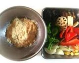 肉団子と彩り野菜の中華風餡かけ作り方1写真