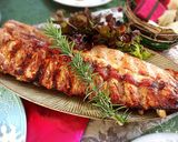 魚焼きグリルで☆豚バラ塊肉ガーリック焼き作り方5写真