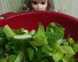 リカちゃん♡タアサイお好み焼き風米粉焼き作り方3写真