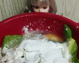 リカちゃん♡タアサイお好み焼き風米粉焼き作り方7写真