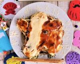 干支お好み焼き♪お好み焼きアート丑年☆作り方2写真