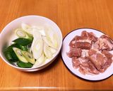 もも肉と長ネギの中華粥作り方3写真