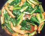 絶品☆小松菜と豚肉の中華風炒め作り方3写真