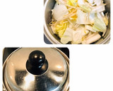 えのきと椎茸と白菜ともやしのお味噌汁作り方1写真