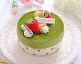 わらび餅を忍ばせた抹茶ムースケーキ作り方12写真