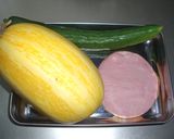 そうめんかぼちゃの中華風サラダ作り方1写真