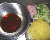 そうめんかぼちゃの中華風サラダ作り方4写真