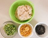 枝豆と塩昆布のチャーハン作り方1写真