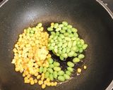 枝豆と塩昆布のチャーハン作り方3写真