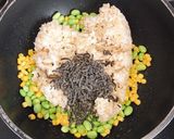 枝豆と塩昆布のチャーハン作り方4写真