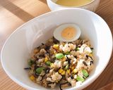 枝豆と塩昆布のチャーハン作り方6写真