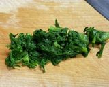 春菊とベーコンのペペロンチーノ風作り方4写真