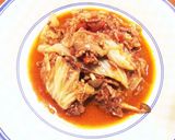 白菜とひき肉のトマト煮作り方4写真