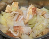 水不使用☆　白菜とちくわと油揚げのうま煮作り方3写真