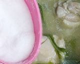 リカちゃん♡鶏水菜鍋の雑炊(卵なし)作り方5写真