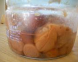 大根の皮の梅漬け作り方1写真